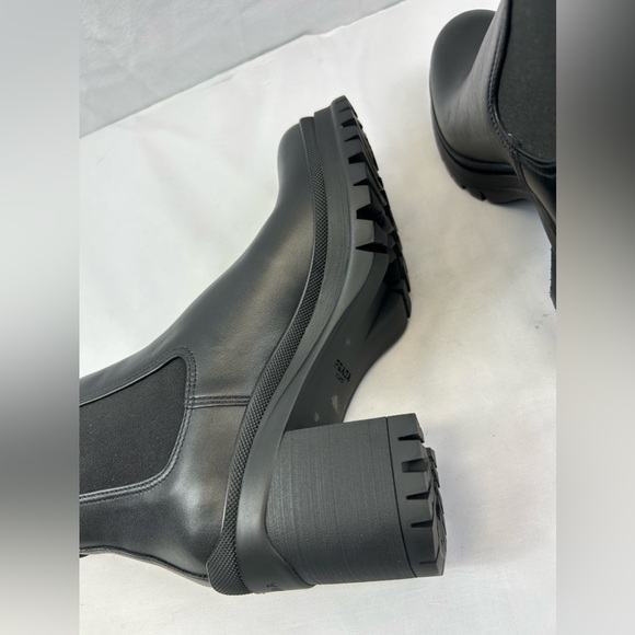 PRADA 
Vitello Montana Lug Sole Chelsea 55mm Boots - Picture 10 of 13